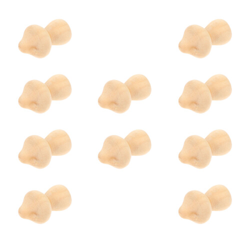 10Pcs Svamp Små Träskulpturer Diy Målning