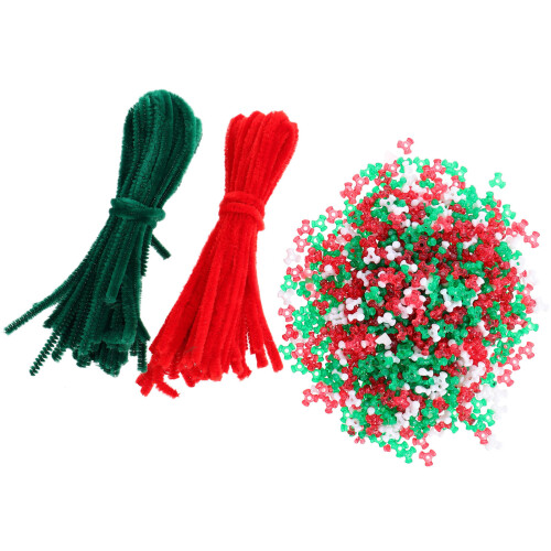 Kit Com 1060 De De Natal Plástico Para Colar E Pulseira