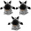 3St Plush Zebra Handdocka Leksak För Barn 5