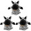 3St Plush Zebra Handdocka Leksak För Barn 4