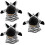 3St Plush Zebra Handdocka Leksak För Barn 9