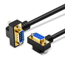 DB9 Male to Female 9 Pin Up Right Angle Gold Plated RS232 Serial COM Port Cable 10Meter(32.80FT) Shielded For PCs