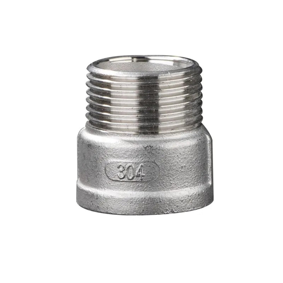 304 Stainless Steel Inner And Outer Wires Directly Extended And Lengthened Equal Diameter Threaded Water Pipe Joint 3/4' 9105992569151