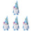 4St Mors Gnome Plysch Blå Söt & Present 4