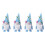 4St Mors Gnome Plysch Blå Söt & Present 6