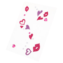 Valentinsdags Ansiktssticker Hjärtformade Strassstenar För Kvinnor