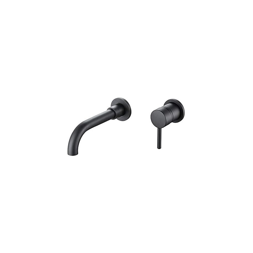Matte Black Finish Wall-Mounted Tub Filler, With High Water Flow And Easy Installation For A Seamless Addition To Your Bathroom's Elegance And Functio 9061222326706