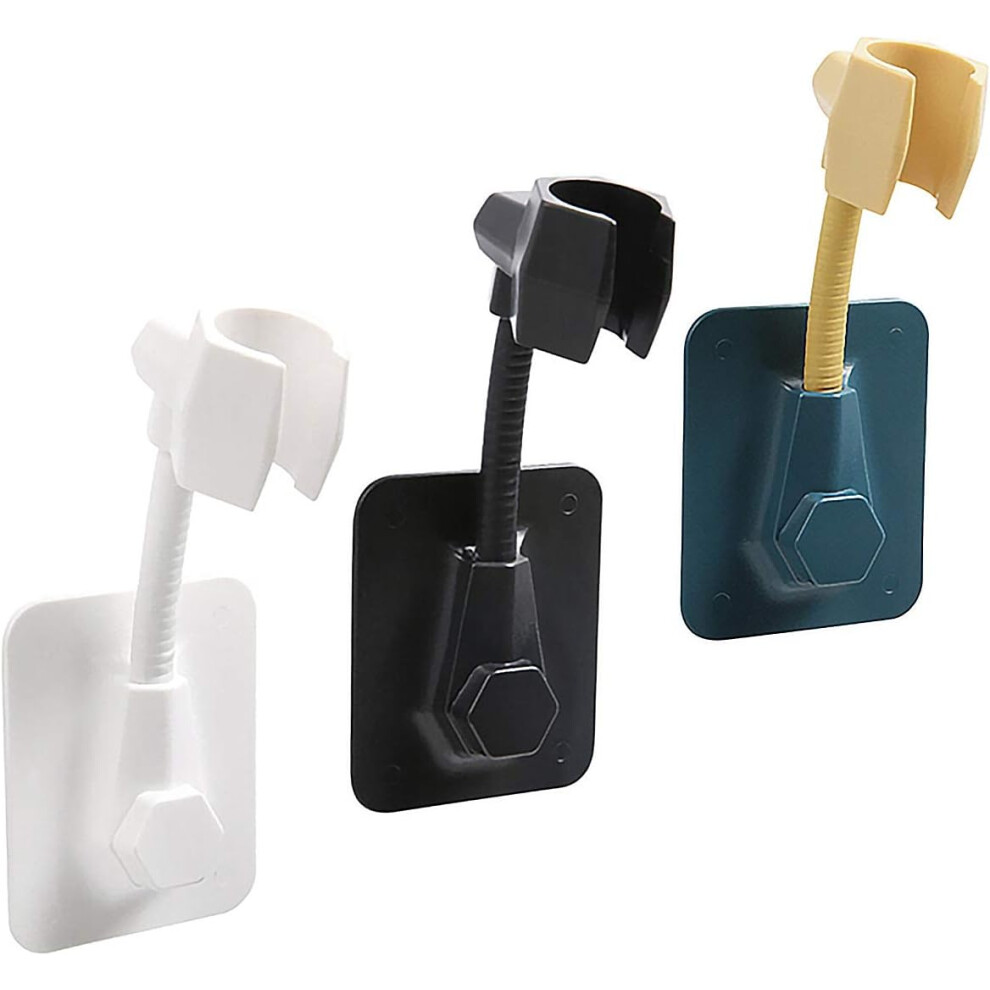 Self Adhesive Shower Head Holder, Universal Adjustable 360 Degree Rotation Portable Shower Wand Bracket, Works On Smooth Clean Dry Flat Non-Porous Sur 9061222295774