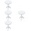 4Pcs White Mini Round Table Figurines Miniature Wooden House Decor 7
