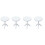 4Pcs White Mini Round Table Figurines Miniature Wooden House Decor 4