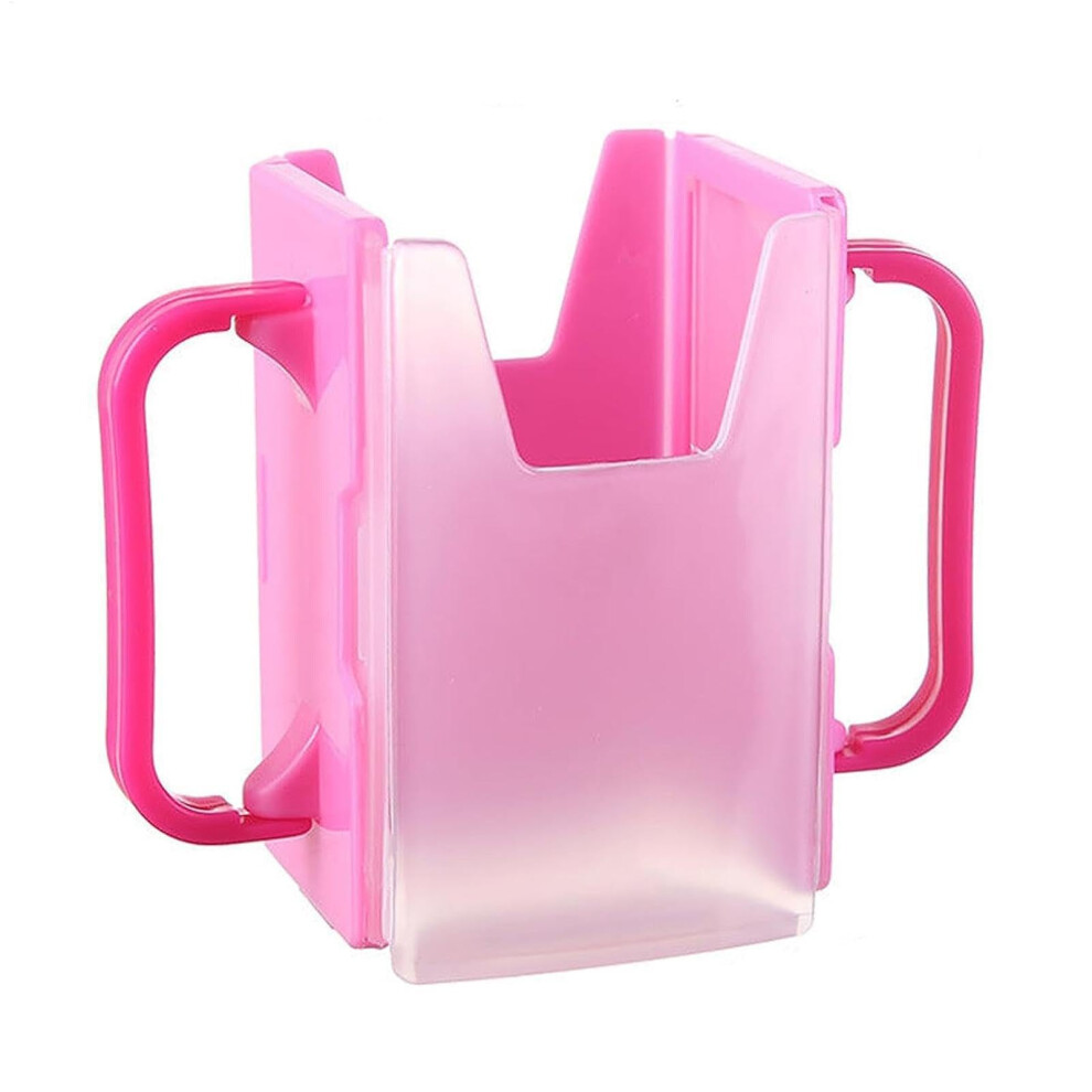 Milk Drink Box Holders Adjustable Length Juice Bag Cup Holder Spill Proof Carton Food Pouch Stand Pink Home Car Travel