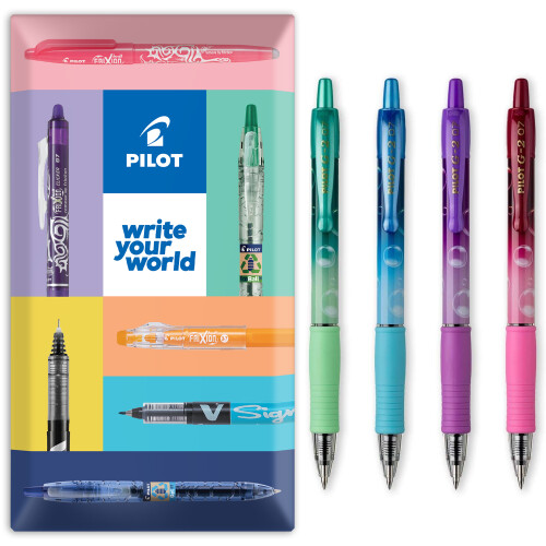 Pilot Pilot G207 Bubble Gel Ink Rollerball Pen - Blue Ink - Multi 4 Pack