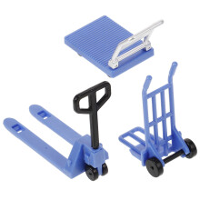 4 Sets Mini Vorkheftruck Platformkarretje Model Micro Decoratie