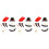 3 Sets 16Pcs Snowman Decorating Kit With Scarf And Hat 5
