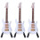 3 Pièces Mini Guitare Électrique 10 Cm Avec Boîte Et Support Noir 4
