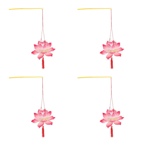 4Sets DIY Laternen Mit Quasten Rot Für Festliche 2