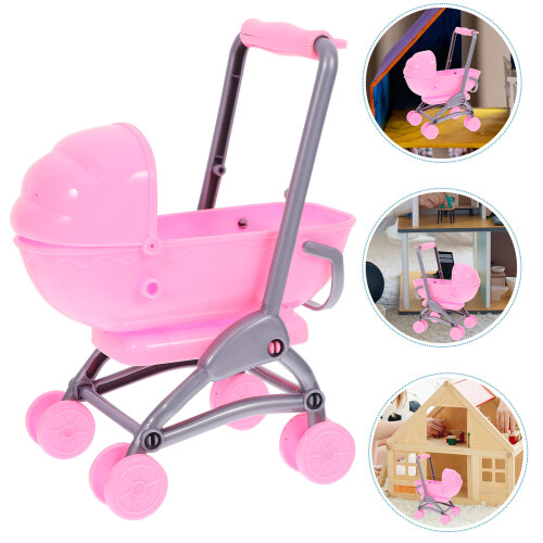 Carrito De Juguete Accesorio Casa Muñecas Bebé Simulado 1