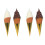 4 Coni Gelato Decorativi Per 4