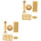 2 Set Miniature In Ottone Con Barra , Abaco Rame E 5