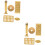 2 Set Miniature In Ottone Con Barra , Abaco Rame E 8