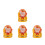 4Pcs Miniature Monkey King Resin Figurine For Desktop Decoration 4