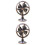 Mini Ventilatore In 2 Decorazione Ufficio (Viola Bronzo) 5