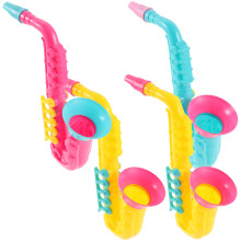 4 Unidades Saxofón De Juguete Infantil Instrumento Musical Educativo
