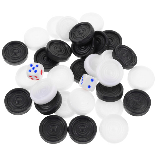 Lot De Backgammon Noir Et En Plastique 2