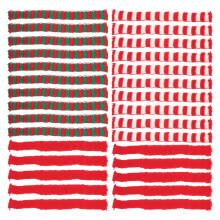 90 Pcs Knitted Mini Scarves Christmas Theme Lovely Decor