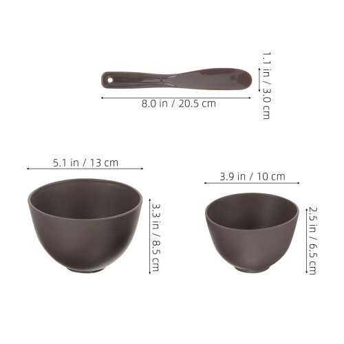 Set Ciotole In Silicone Con Spatole Per Maschere 2