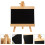 2Pièces Tableau Noir En Bois Mini Supporté Pour Dessin Et Messages 11