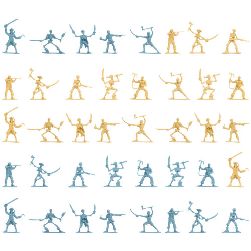 100 Pièces Pirate Mini Figurine Soldats Statues Scène