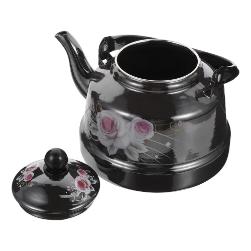 Home Retro Black Enamel Storage Container For Coffee Oil Tea