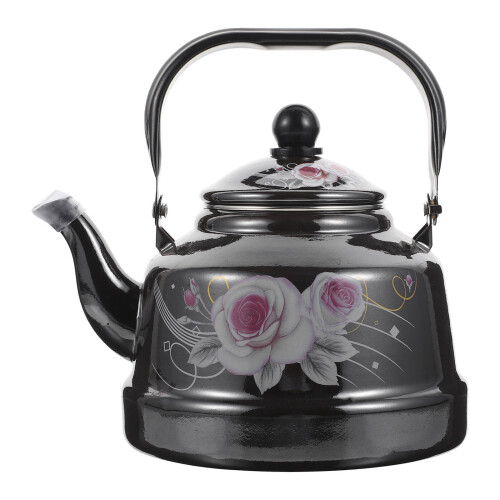 Home Retro Black Enamel Storage Container For Coffee Oil Tea 2