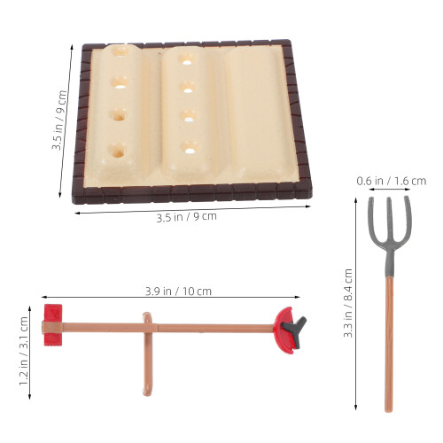 Set Tosaerba Miniatura E Forcone Verdure Per Casa 1