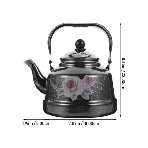 Home Retro Black Enamel Storage Container For Coffee Oil Tea 1