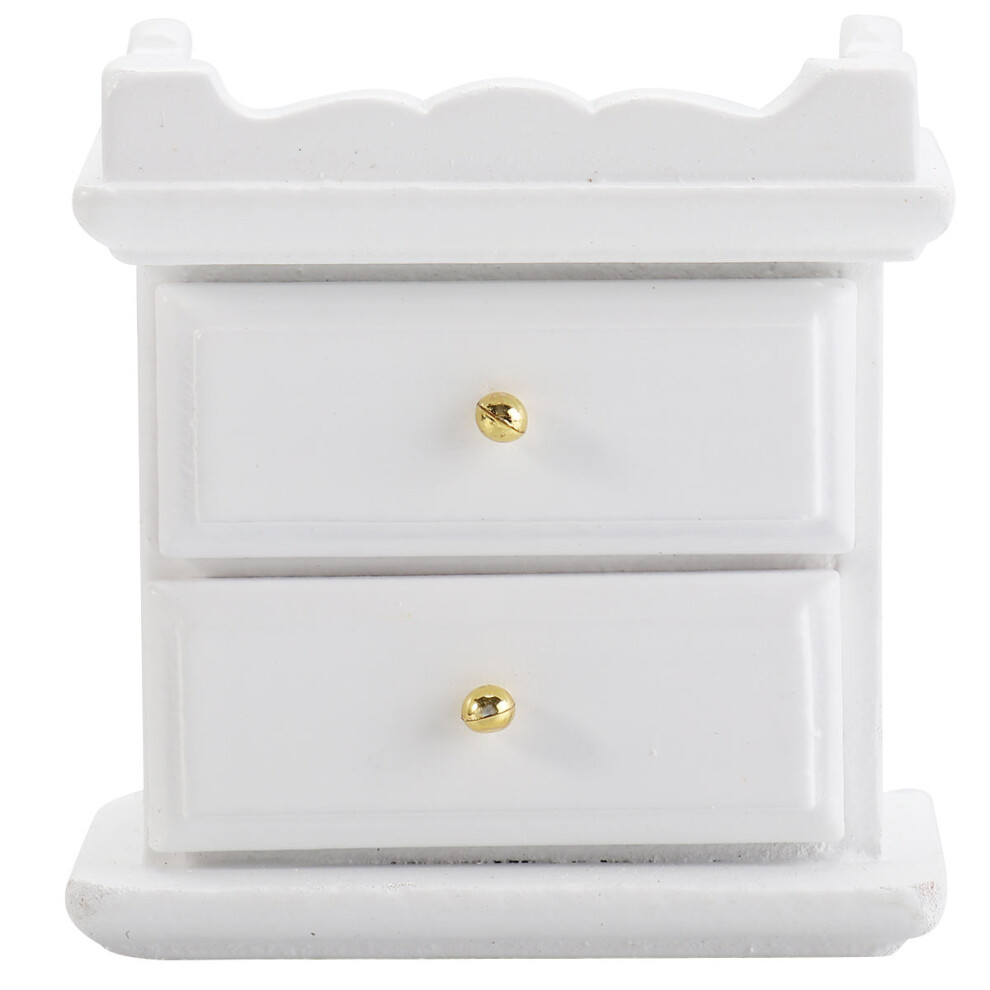 2Szt Mini Drewniany BiałY Stolik Nocny Do-image