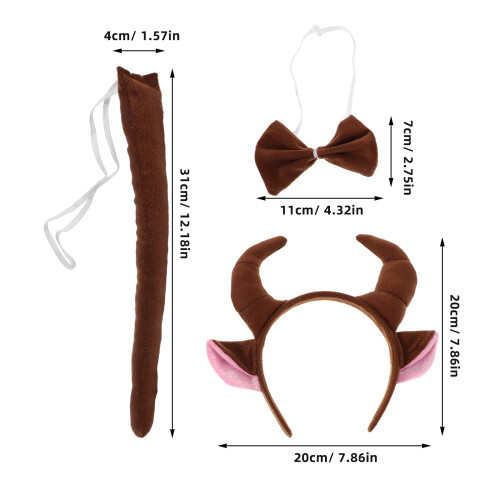 Conjunto De De Animais Chifres Pelúcia Orelhas 1