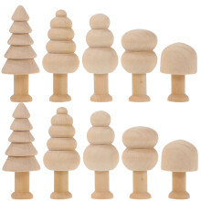 50St Khaki Obehandlade Mini Träträd För DIY, Måleri Och Heminredning