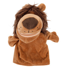 Lion Hand Puppet Fylld Tecknad Djurlek Wild Animal Hand Puppet Leksak