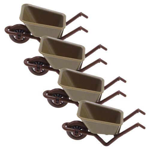 12 Pcs Mini Spadevagn Modell Mini Mikro Landskapsdekoration