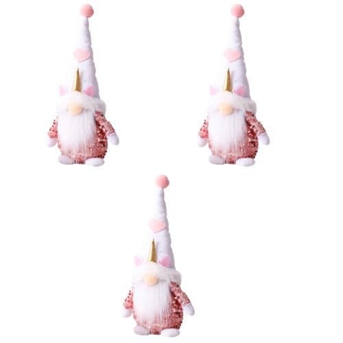 3Pcs Lång Mössa Gnomdocka Dvärgdocka Dockdekoration 2