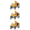 3Pcs Carro Construção Brinquedo Caminhão Veículo 8