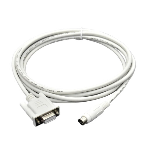 PLC Programming Cable PCDVP Download Cable Serial RS232 Interface Data Wire White 10m