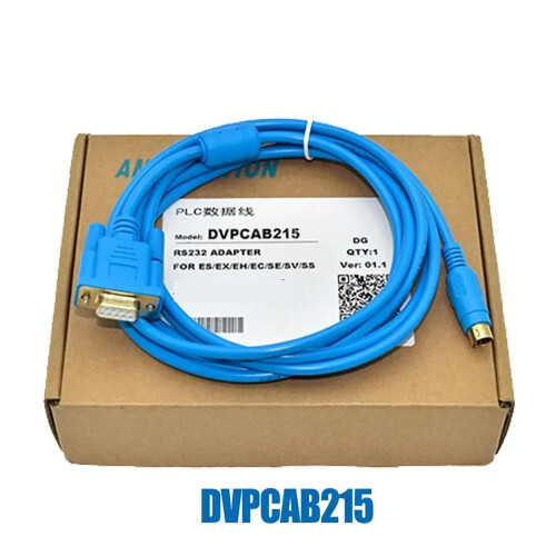 PLC Programming Cable PCDVP Download Cable Serial RS232 Interface Data Wire White 10m 1
