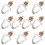 10Pcs Önskeflaskor Mini Glasflaskor Lilla Miniatyrflaskor 6