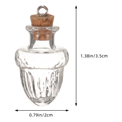 10Pcs Önskeflaskor Mini Glasflaskor Lilla Miniatyrflaskor 2