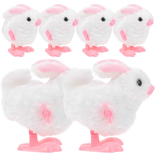 6Pcs Pås Karnell Hoppande Kaniner Dragdockor Plush