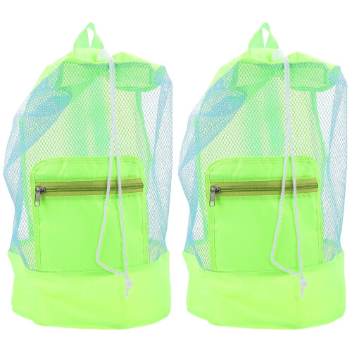 2St Blå Nätväska För Barn Strandleksaker Nylon 1