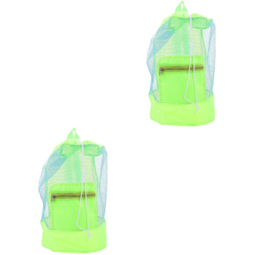 2St Blå Nätväska För Barn Strandleksaker Nylon 2
